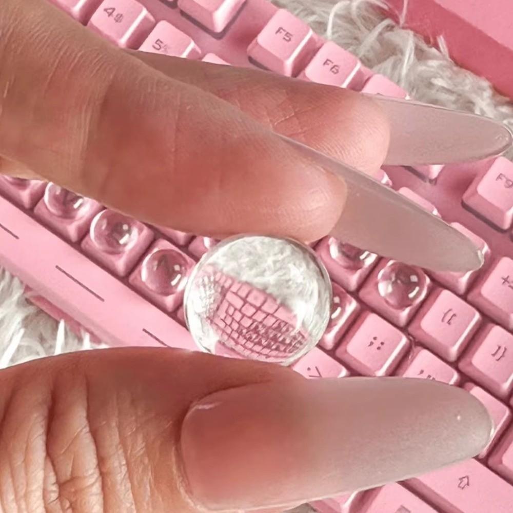 3D Clear Raised Keyboard Stickers Silicone Raised Pad Long Nails Keyboard Stickers Comfortable Protection Thick