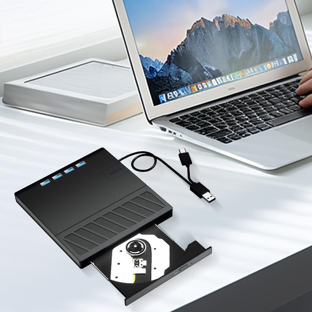 7 in 1 USB 3.0 Type C DVD Player Burner Reader Slim Portable CD DVD Player CD Burner for Windows XP/7/8/10/11  Laptop Desktop