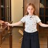 Girls Sweet Floral Short Sleeve T Shirt Stylish Casual Top for Big Kids