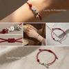 Minimalist Dainty Red Cord Bracelet for Women Cute Small Fish Red Bead Adjustable Waterproof Friendship Wristband Jewelry Gift
