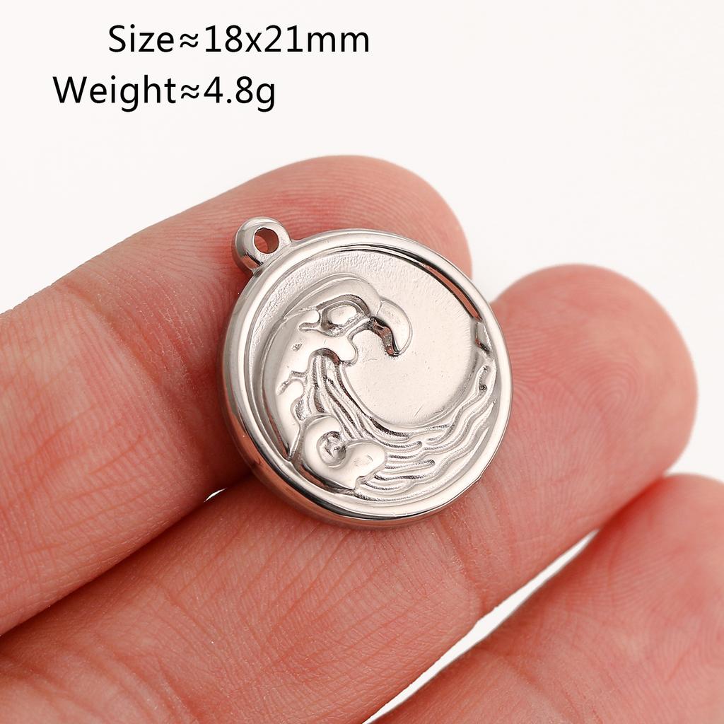 3Pcs Stainless Steel Universe Ocean Animal Pendants Charms DIY Jewelry Making Astronaut Star Bears Balloon Dog Craft Finding