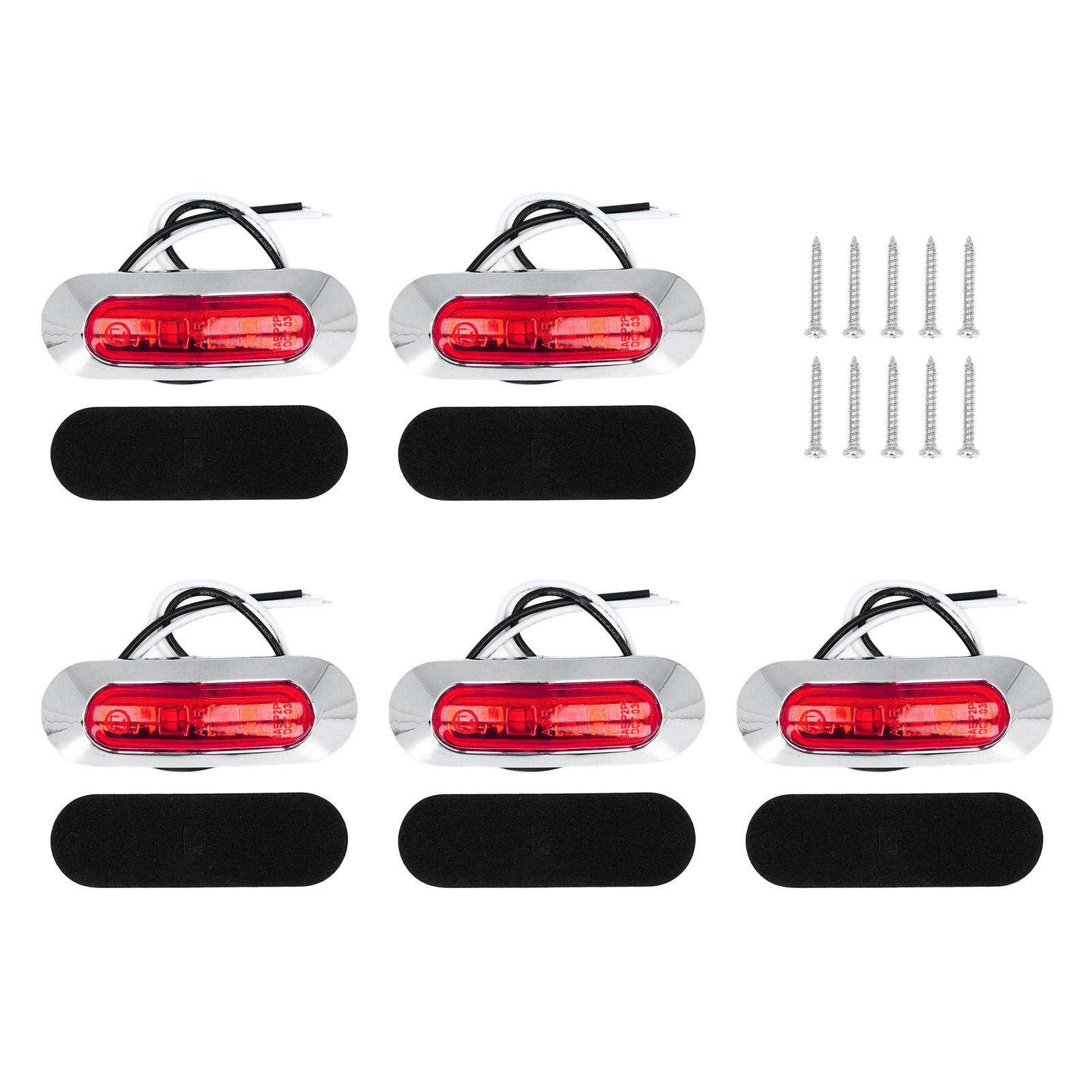 

5 комплектов сигнальных огней высокой яркости 4 светодиодных габаритных фонарей боковые указатели поворота для морских устройств DC1 Red