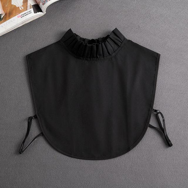 Fashion  Front Tie White Fake Collar for Women Stand Detachable Collar Fake Girls Vintage Lace Ladies False Blouse Collar