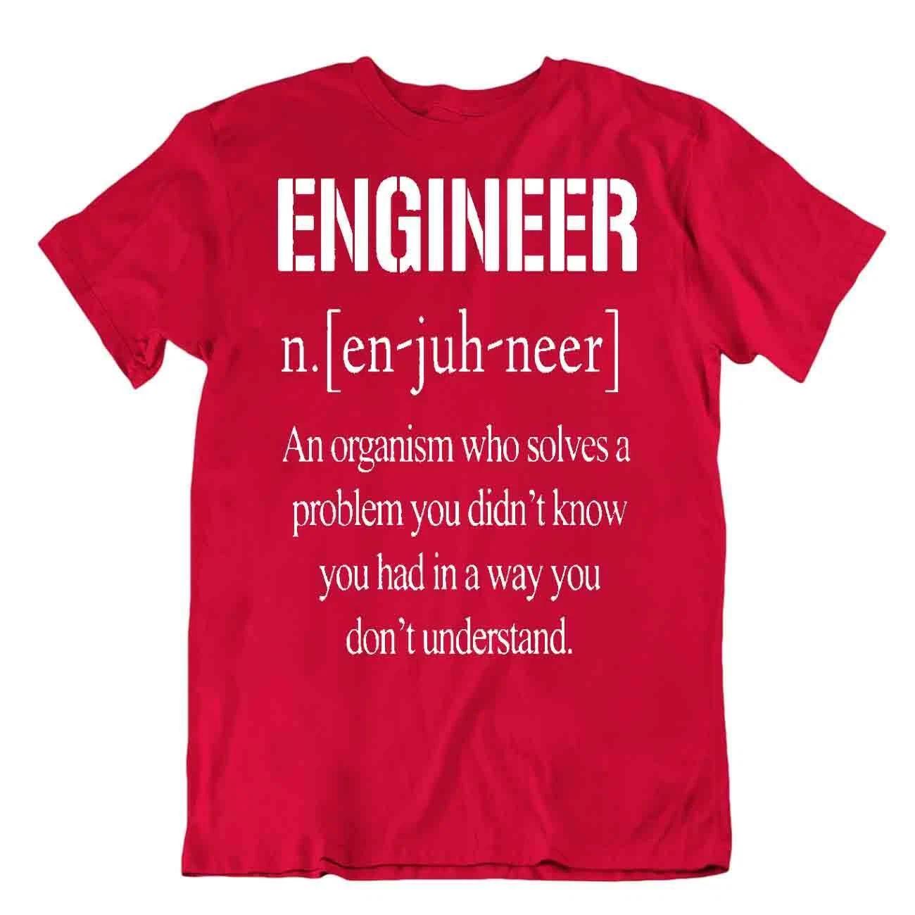 Engineer T-SHIRT Mens Funny Producer Shirts Retro T Shirt XL