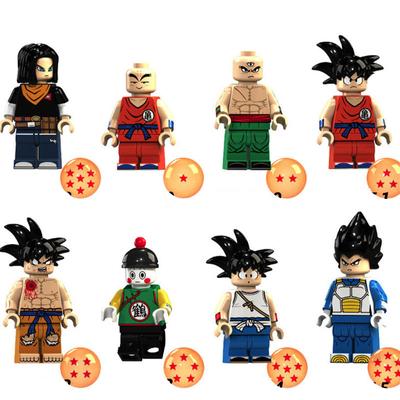 Xp048-055 Dragon Ball Baustein Figurine Kleine Partikel Mosaik Puppe Spielzeug Tasche
