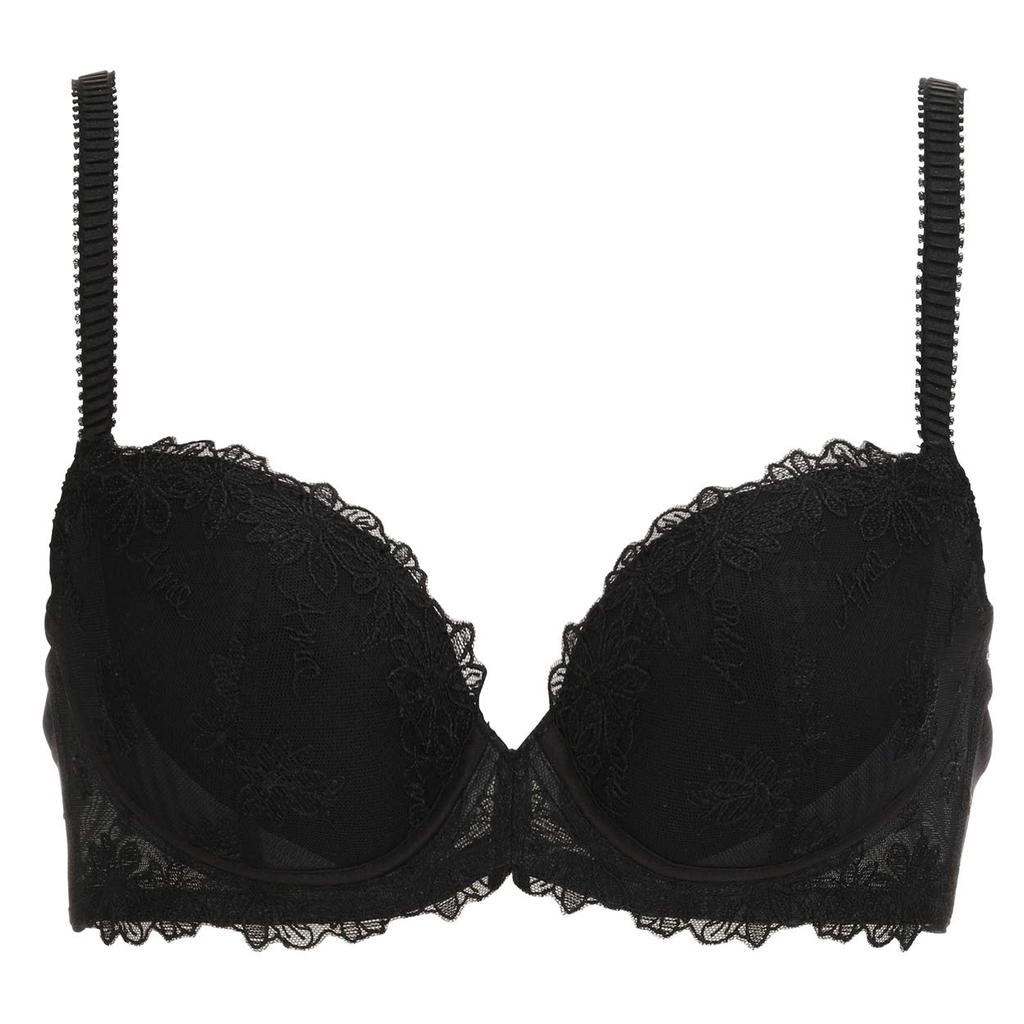 AMOSTYLE Stitch Charming Glamor Bra Panty Set AMST1184 WHU Hikini JX AMST1184 WHU Hikini JX M014 Japan D80L & + Women's + Women's (Black) (-)