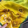 Printed Silk Scarf Women's New Peony Flower Korean Version Spring and Autumn New Silk Square Scarf Mulberry Silk Autumn and Winter Warm Scarf