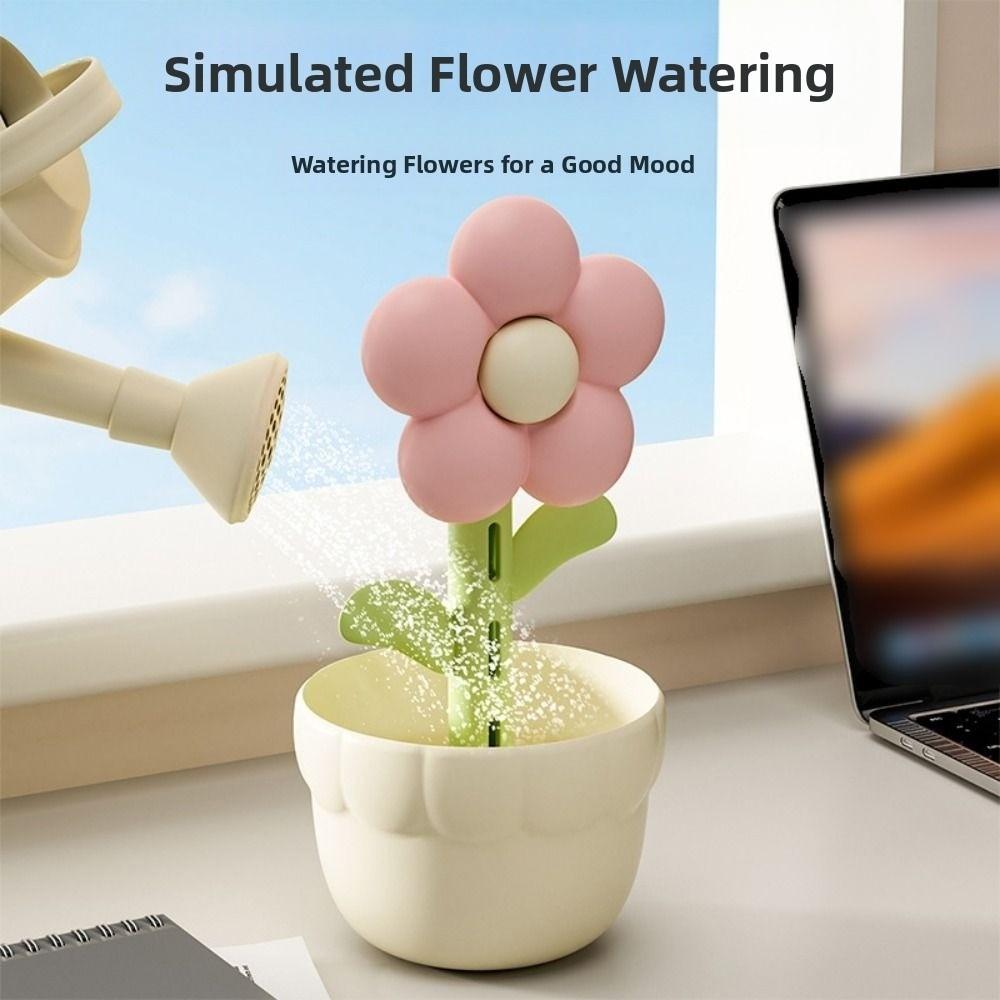 Cute Desktop Cool Fogger 300ml Cool Mist Air Purifier Flower Air Humidifier  Office