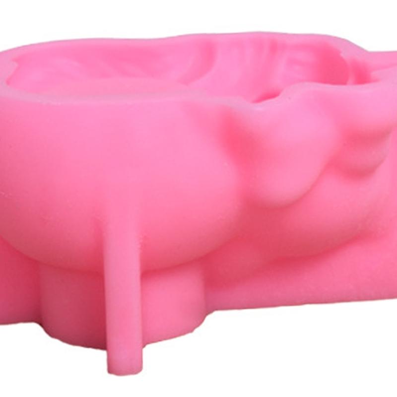 Kätzchenform Blumentopf Silikonform Hitzebeständige Kerzenbecher Silikonform zum Kerzen- und Seifengießen Heimdekoration