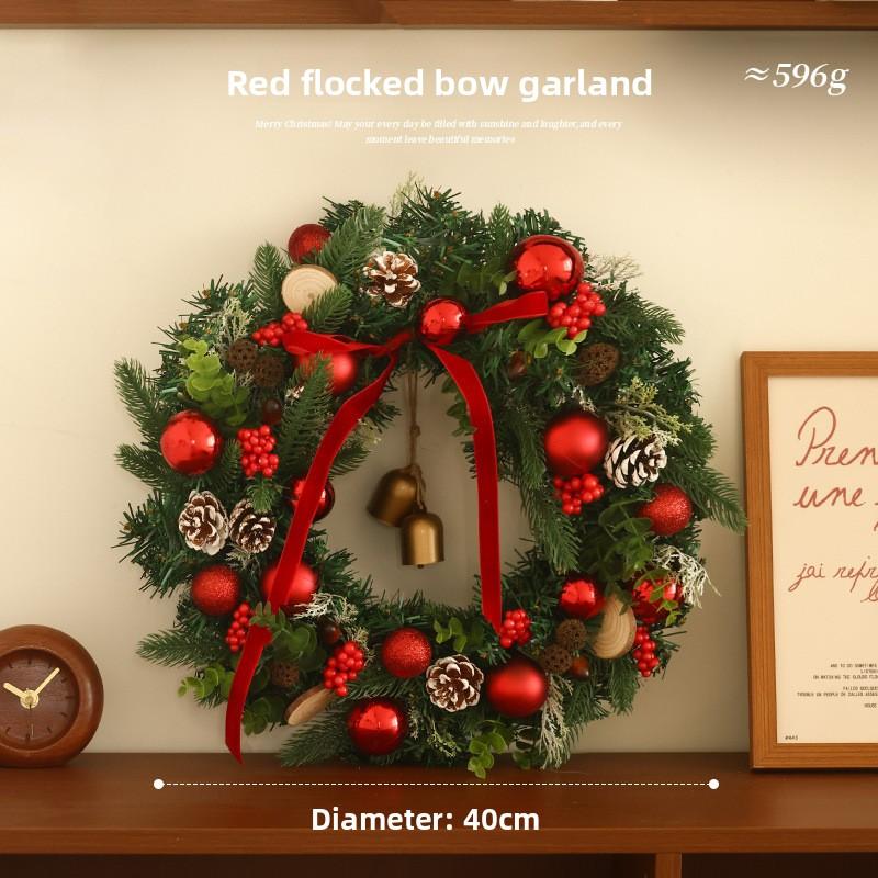 Christmas Decoration Wreath Pendant Photo Decoration Scene Arrangement Rattan Christmas Tree Pendant Peripheral Wall Hanging Door Hanging