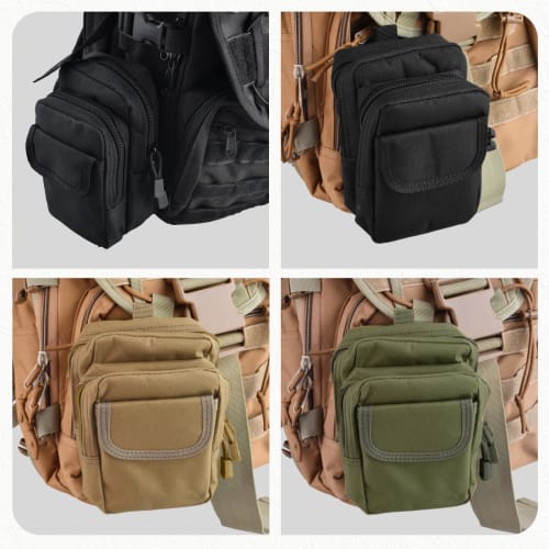 YAPJEB Molle Pouch for Airsoft, Water Bottle Holder, Smartphone Pouch, Molle System, Military EDC Utility Pouch, Mountaineering, Survival, and Fishing