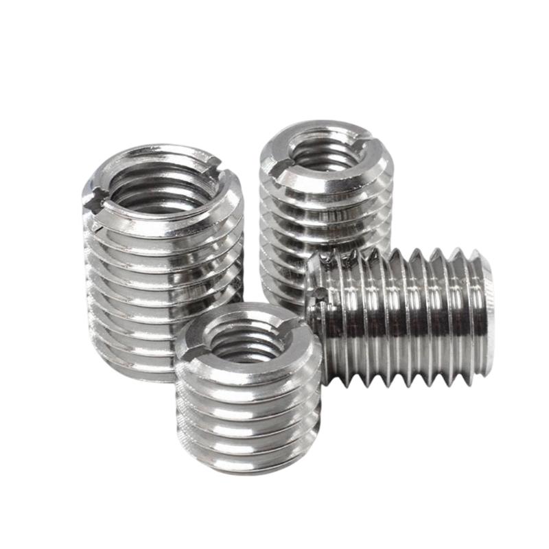 10Pcs Insert Nut Sleeve 2-M16 Inside Outside Thread Adapter Screw Nut Insert Sleeve Converter Nut Coupler Enduring