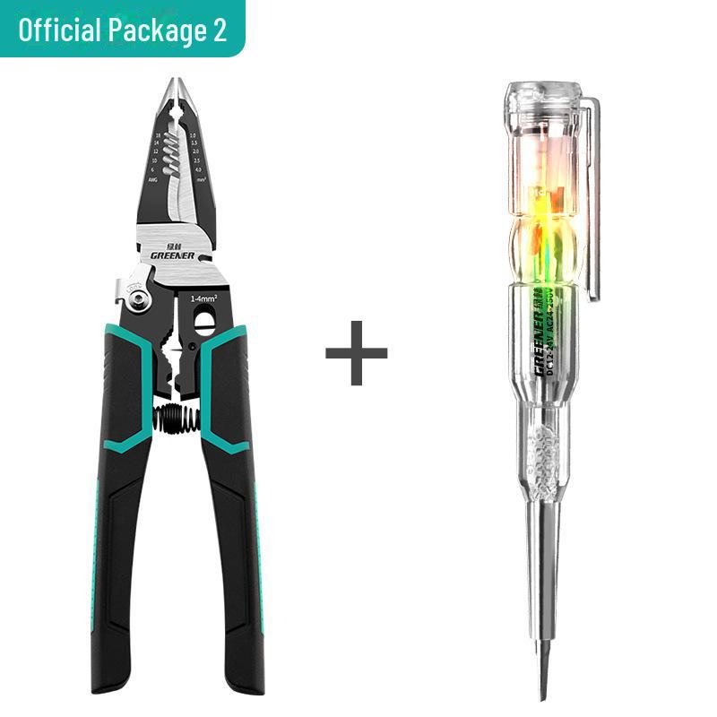 Green Forest 9-in-1 Multi-Function Wire Stripping and Cutting Pliers for Electricians