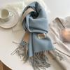 Warm Imitation Wool Scarf Two-sided Winter Long Shawl Classic Cashmere Shawl  Autumn Winter