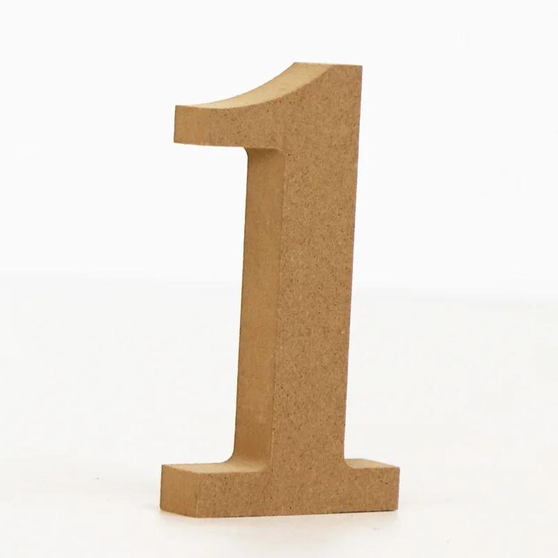 Top Quality 1Pc Wood Color Numbers 0-9 Wooden DIY Arabic Numerals Art Crafts Standing Party Wedding Home Decor