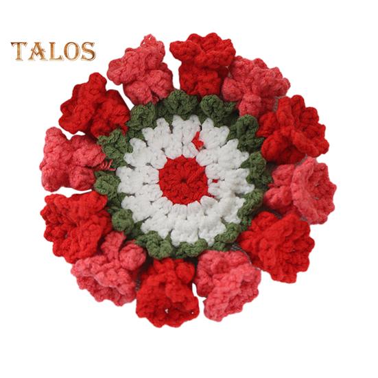 Blomväv Underlägg Halkskydd Mugghållare Bordstabletter Dekorativ Virkad Liljekonvalj Dryckesunderlägg Återanvändbar Bordsmatta Kökstillbehör