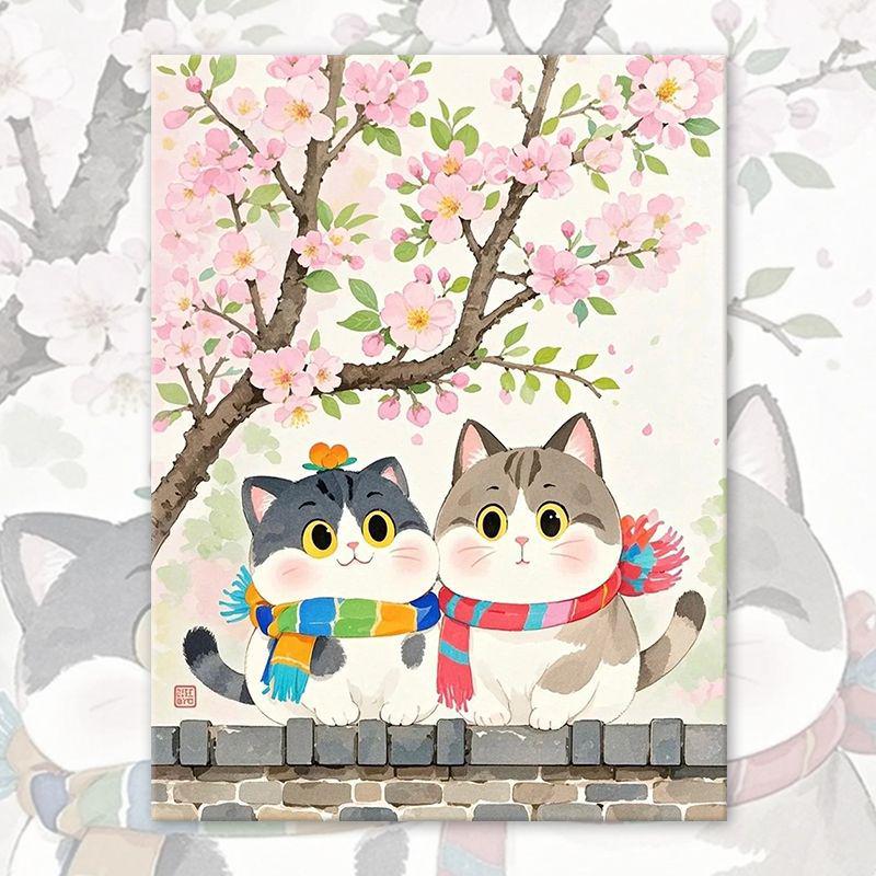 

2025 Милый котенок Сделай сам Акриловый набор для масляной живописи 20x30 cm