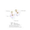 Eetit Arrivals White Resin Flower Dangle Earrings for Women Stainless Steel Summer Popular Jewelry Recommend 2025