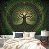2D Flat - 2D Flat - 2D Flat Print 1pc Tapestry Tree of Life Tapestry Celtic Mystical Green Home Decor Cultural Background Decoration Background Photo 