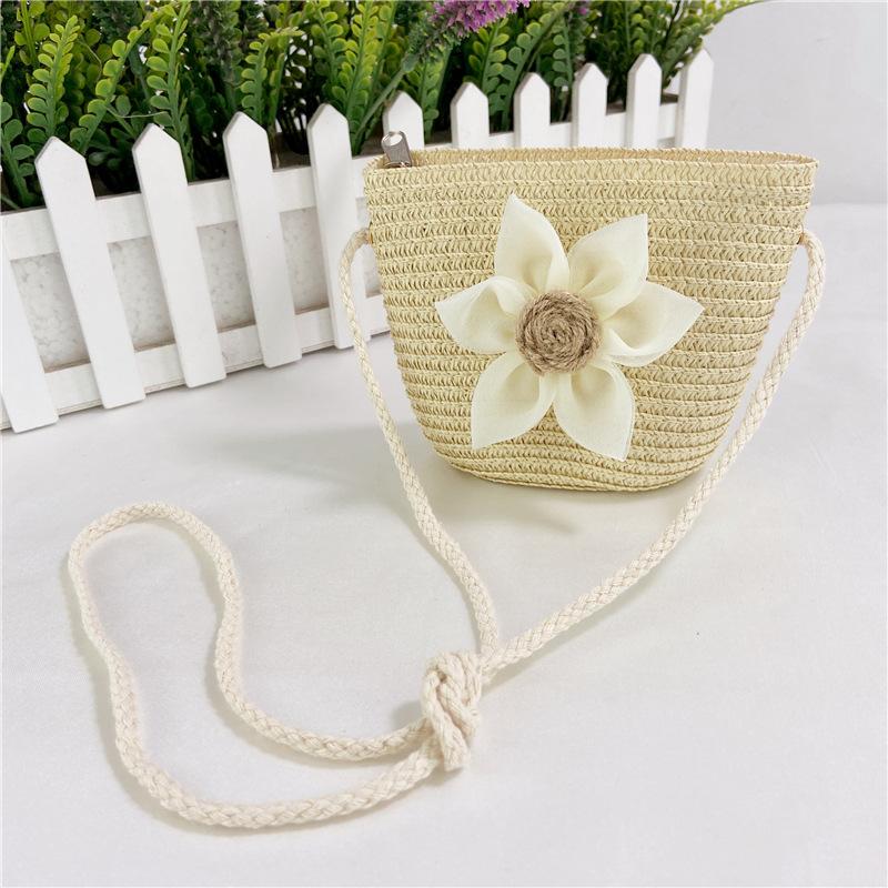 Kids Sun Hat Girls Spring Summer Straw Hat Sun Hat Sun Hat Princess Lace Flower Bag Beach Hat