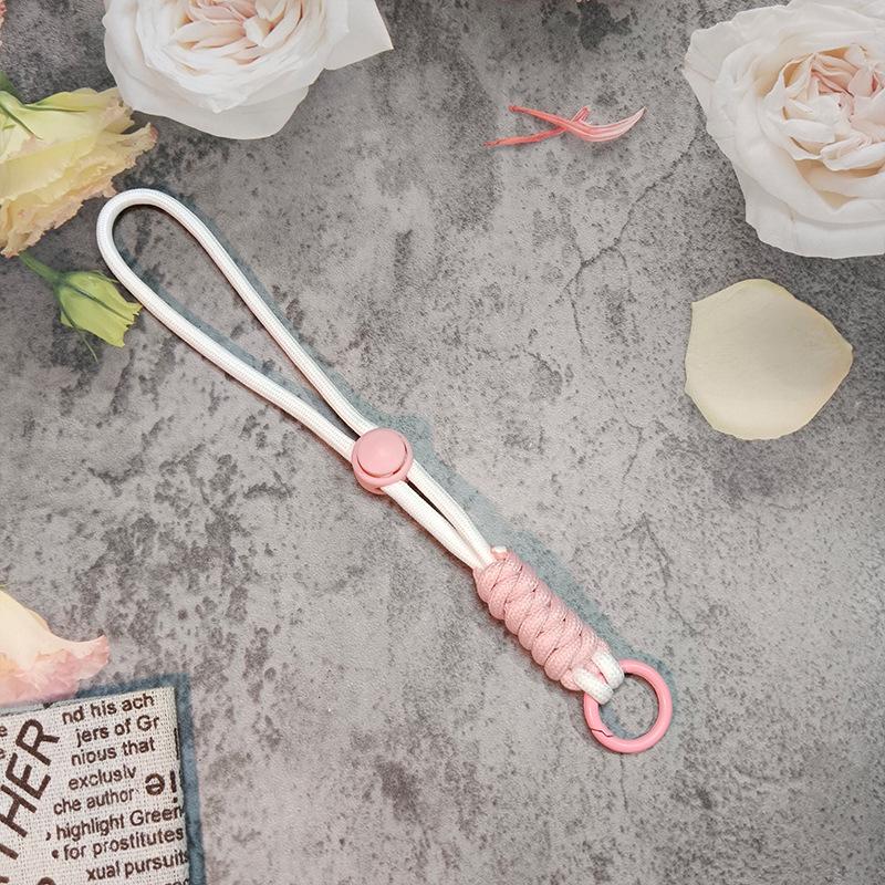 Colorblock Knotted Phone Lanyard: Creative Short Woven, Detachable, Anti-Lost Keychain Strap for Phone Cases