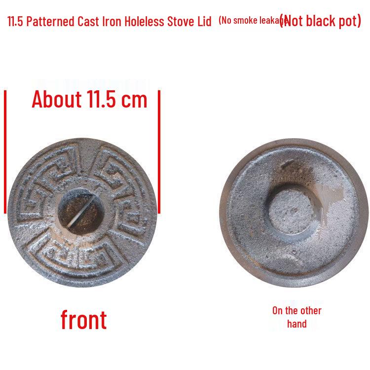 Cast Iron Firewood Stove Ring & Lid: Thickened Rustic Pot and Fire Pit Accessories