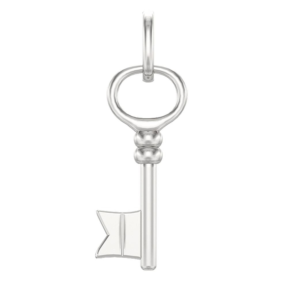 Les Trésors De Lily [R7192] - Pendentif Argent 'Clé des Possibles' argenté - 20x8 mm