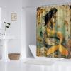 1Pc Mermaid Print Waterproof Shower Bathe Partition Curtain Multiple Sizes Protect Privacy With 12 Hooks Easy Installation