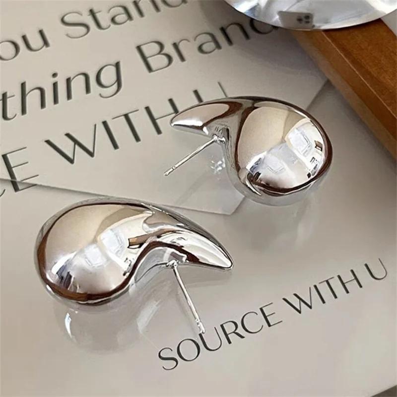 

Серьги-капли Серьги-гвоздики для женщин Корейский креативный дизайн Темперамент Личность Ювелирные изделия Подарок девушке Brincos серебряный