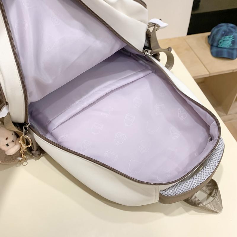 Школьный женский дорожный рюкзак контрастного цвета — фото 7