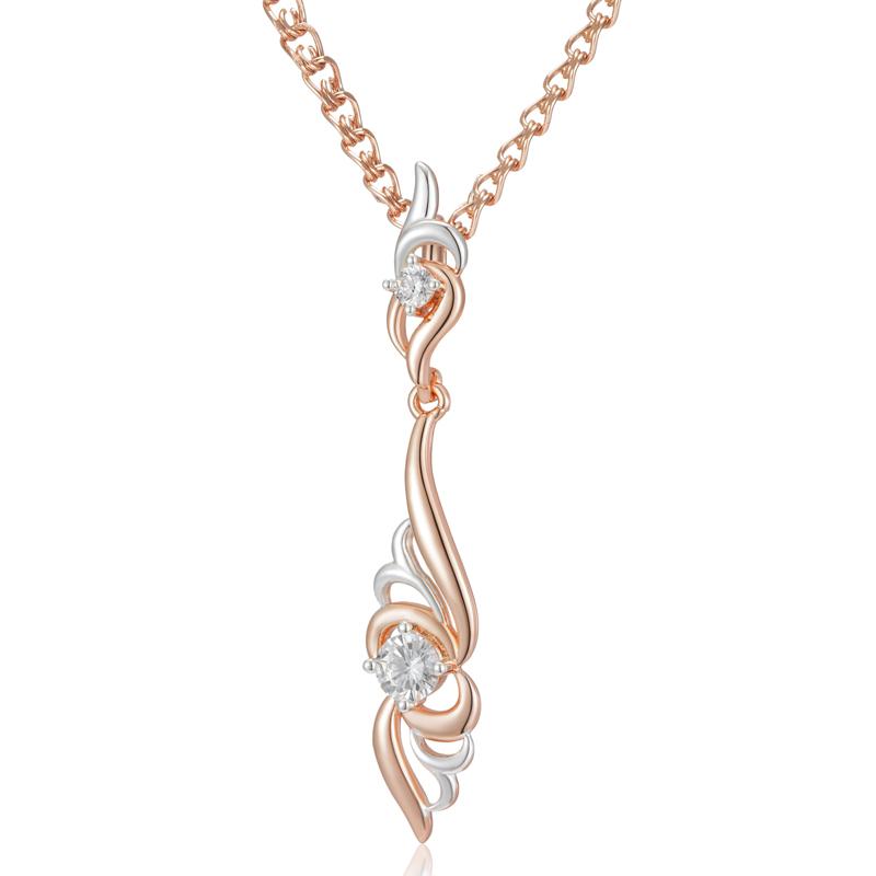 

Unique Flower Shape Pendant Necklace Women Fashion Rose Gold Color Mix Boho Pendant Ethnic Daily Jewelry