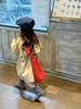 2025 British Style Mid-Length Windbreaker for Girls - Early Autumn Collection