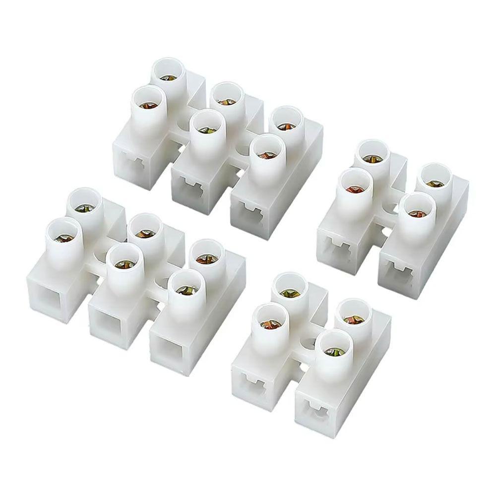 20Pcs Plastic LED Lighting Terminal Block 10A 2P/3P Wire Connector 2 In 2 Out 3 In 3 Out Screw Cable Connector