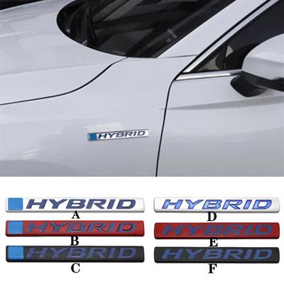 HYBRID Logo Car Rear Trunk Emblem Sticker Auto Body Side Badge Decal for Civic Fit Accord Odyssey Jazz CRV Vezel