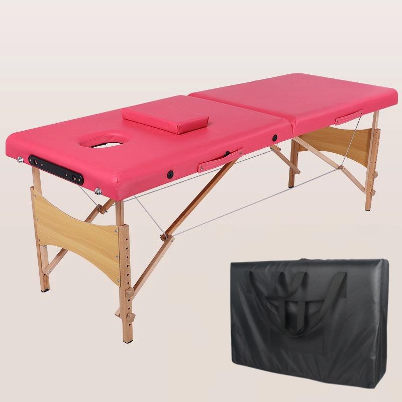 Adjustable Portable Solid Wood Beauty Bed for Massage & Physiotherapy