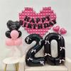 40inch Black Digital Foil Balloons Mini Bow 0-9 Giant Helium Ball Wedding Birthday Party Decorations Baby Shower Kids Toys