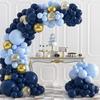 Blue Series Balloon Set Vintage Blue Birthday Theme Party Scene Arrangement Arch Decorated Balloons