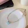 Beaded Butterfly Necklace for Women - Light Luxury, Niche Design, Delicate Collar Chain, Sweet and Cool Neck Chain