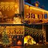 Solar-Powered Smart Ice-Shaped Lights,Christmas Light Strings, Smart Switch, 8 Flashing Modes, Outdoor Hanging Decorative Lights