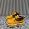 Winter platform Martin boots single cotton leather big head casual shoes cr