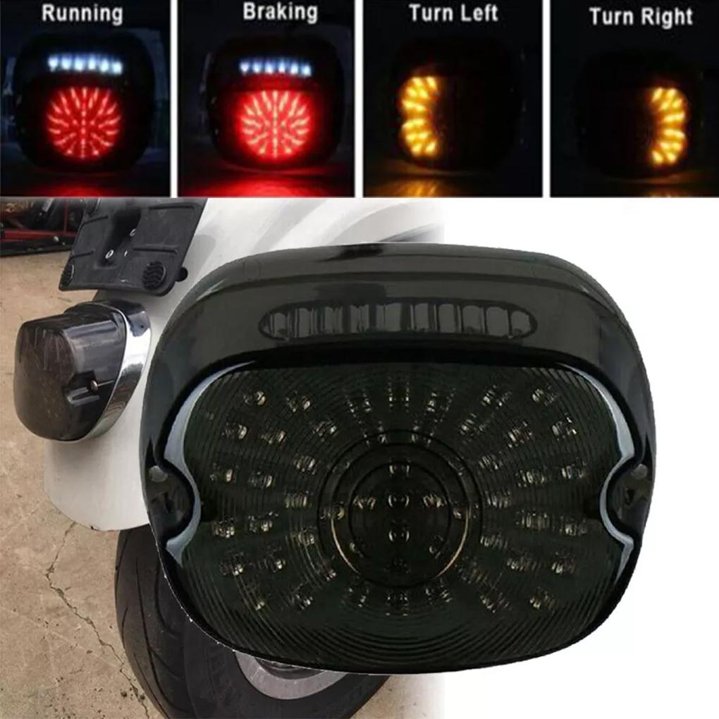 Motorcycle Led Tail Light Rear Brake Turn Signal Smoke Tail Lamp for Harley 60 LEDs Tail Light Motorcycle Touring Lay Down Style