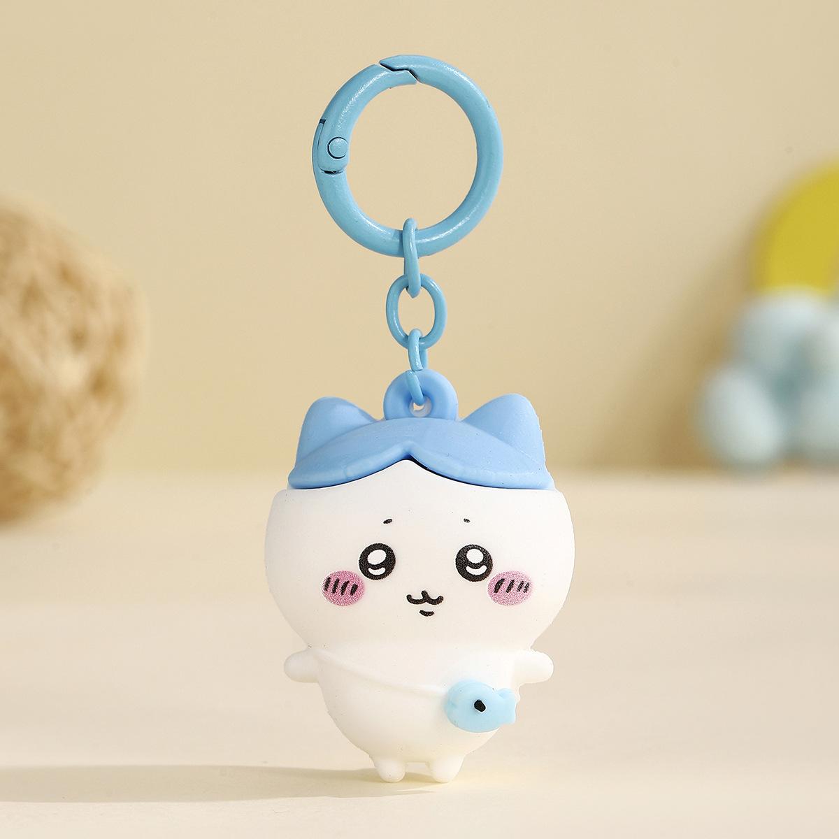 Kawaiijiyi PVC 3D Figuur Schattige Usagi Hachiware Ushachi Cartoon Hanger Tas Hanger & Perfecte Cadeau Tas Hanger white