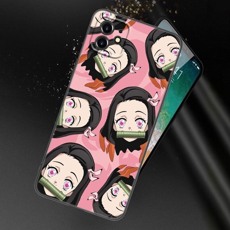 Demon Slayer Kamado Nezuko Anime Phone Case For Apple iPhone 13 12 Mini 11 Pro XS Max XR X 8 7 6S 6 Plus SE 2022 2020 5S 5 Cover