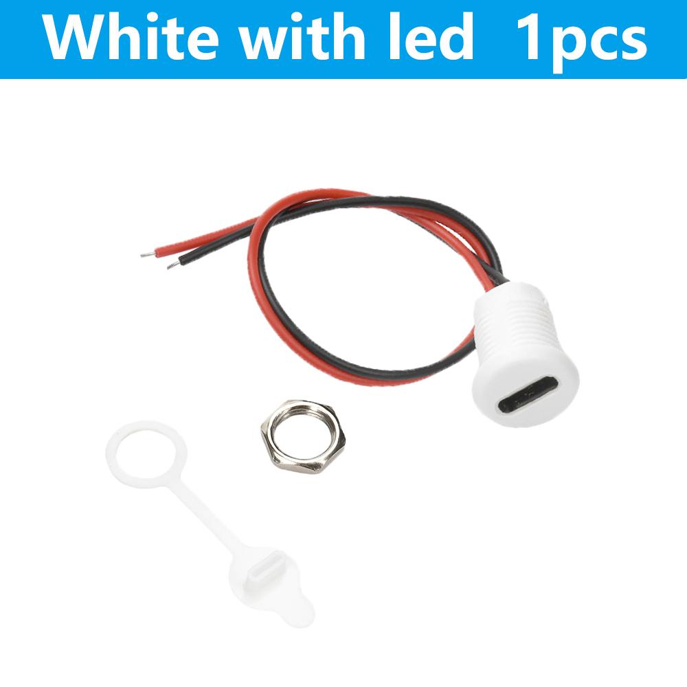 

2-контактный водозащищенный разъем USB Type C, водозащищенный разъем Type C, встраиваемый, с внешней резьбой, без контактов