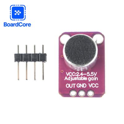 MAX4466 Electret Microphone Amplifier Module GY-MAX4466 Adjustable Gain Amplifier Board DC 2.4-5V