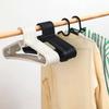 Non-marking Clothes Drying Rack with Storage Hooks for Dorms and Students