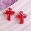 17x14mm Solid Color Ceramic Cross Beads for DIY Jewelry Making