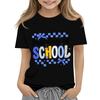 Children's Casual and Fashionable Round-Neck Printed Short-Sleeve Top for Back-to-School