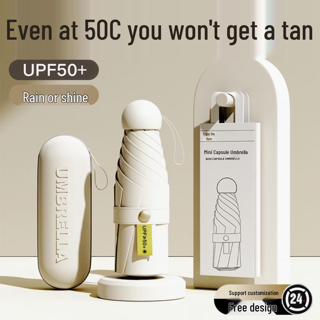 Women's Mini Pocket Folding Umbrella - High-End Sunscreen & Sunshade, Rain or Shine