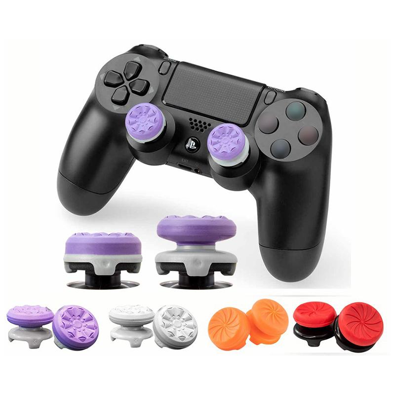 2Pcs Hand Grip Rocker Stick Extenders Cap For PS4 PS5 Game Controller Gamepad Thumb Stick Grips High/Low Rise Covers For PS4/PS5